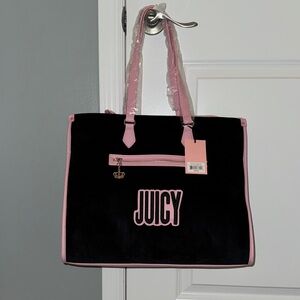 Juicy Couture Black Tote with Pink Accents